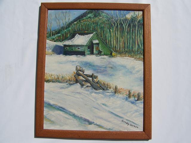 OB Winter Scene Signed Henry Weber item pa5409