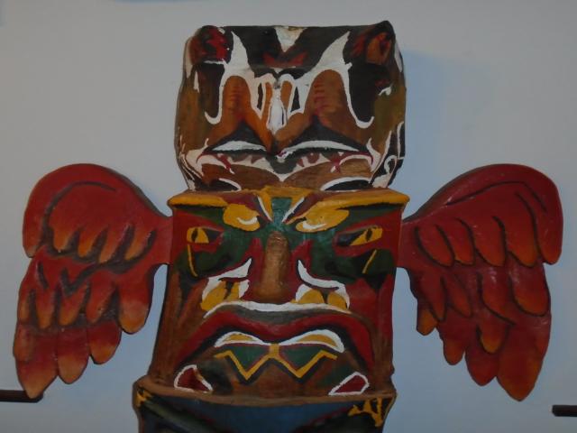 Vintage 1950's/60's Carnival Carved Totem Pole item am1800