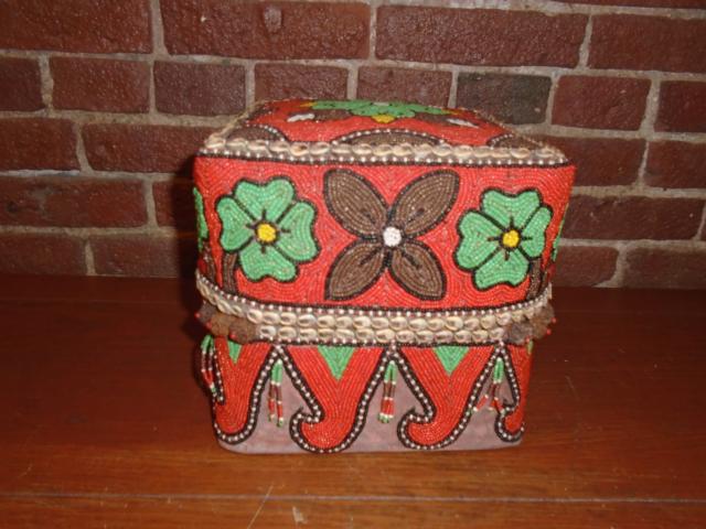 Four Nested Vintage Sumatran Beaded Baskets item aa1801