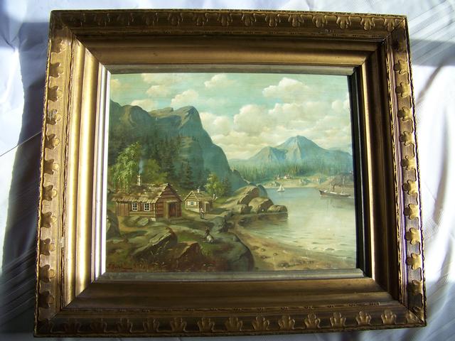 OB Landscape Signed J Bergh 1894 item pa5410